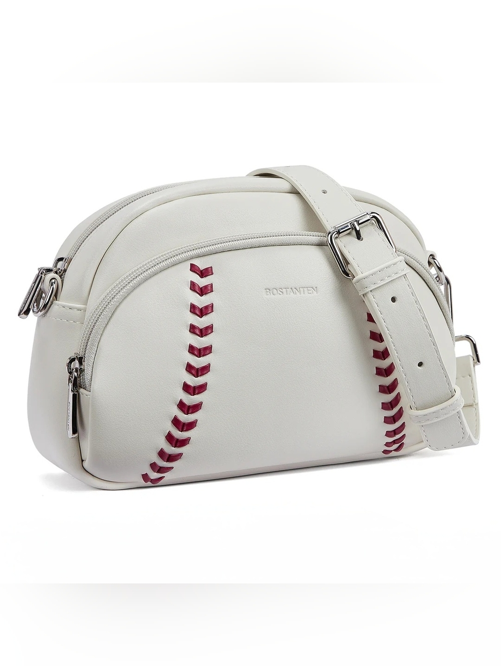 BOSTANTEN Harper Jones Baseball Stitch Crossbody Purse - OS